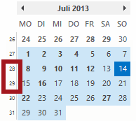 Abb. 2 Outlook-Kalender