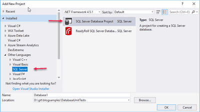 Abb. 2: SSDT als Visual Studio Projekt